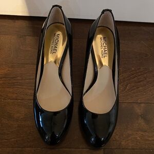**NWOT** Michael Kors Black Leather Patent Heels